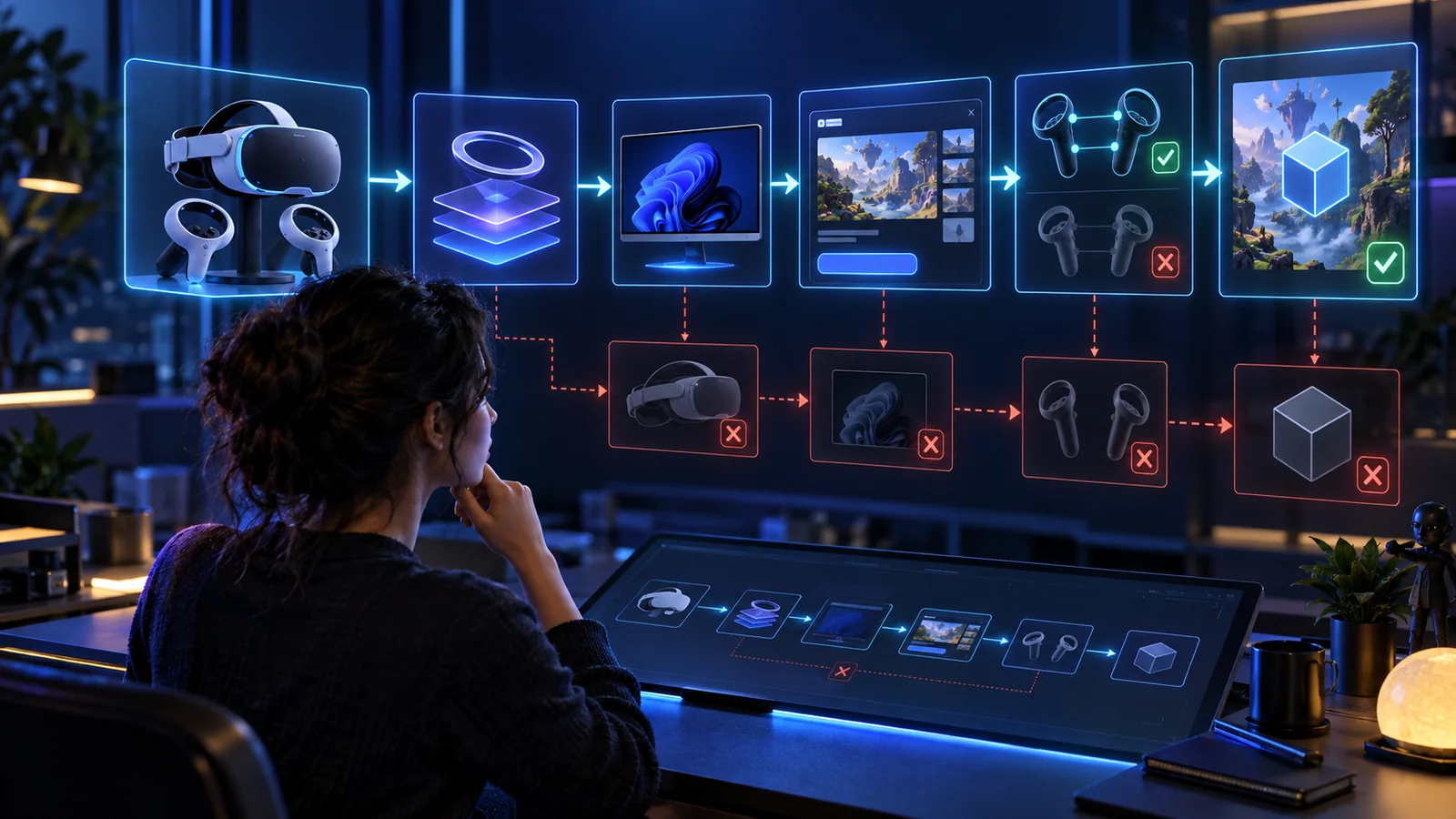 Buyer traces headset compatibility through runtime, operating system, store listing, input profile, and app build